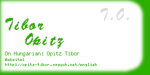 tibor opitz business card